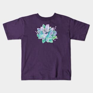 Aqua Succulent Kids T-Shirt